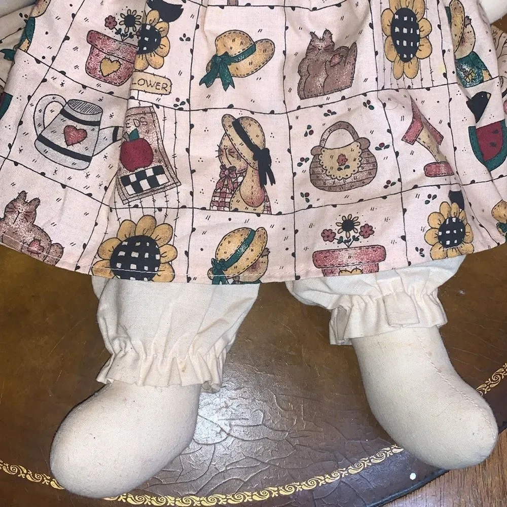 Country Bunny Doll With Gingerbread Dress